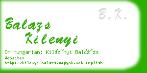 balazs kilenyi business card